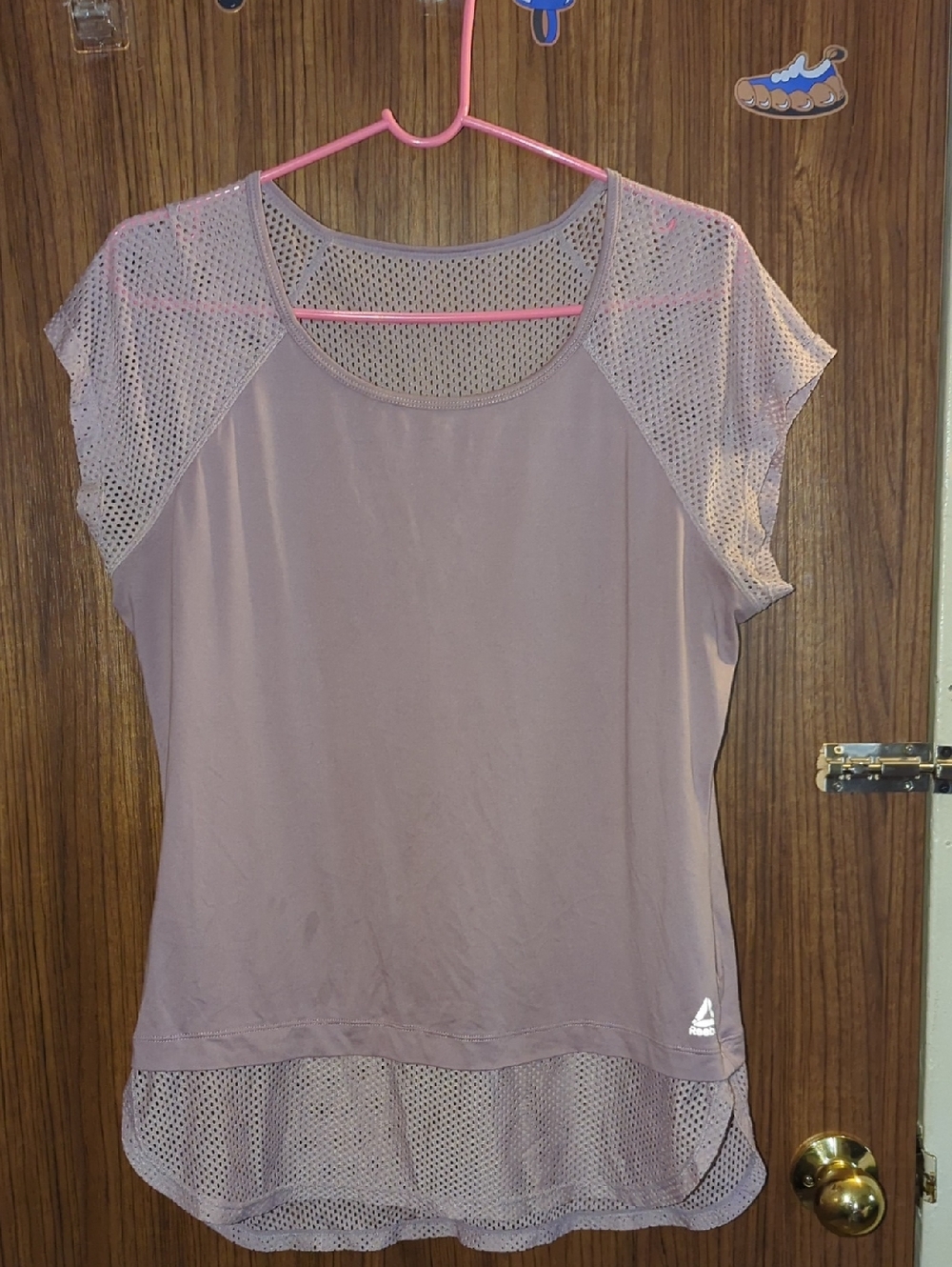 Reebok Light Purple Mesh Short-Sleeve Women's Tee